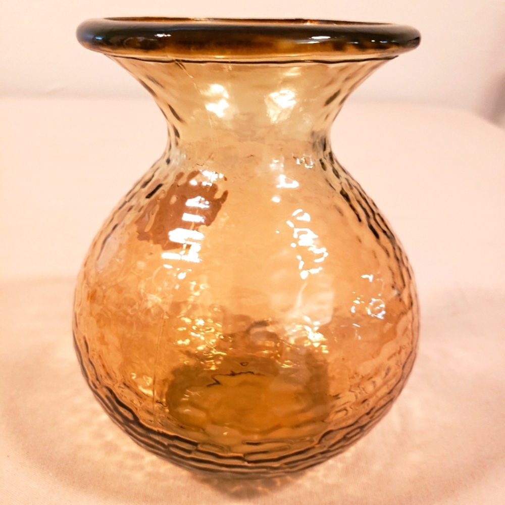 AMBER COLORED VASE